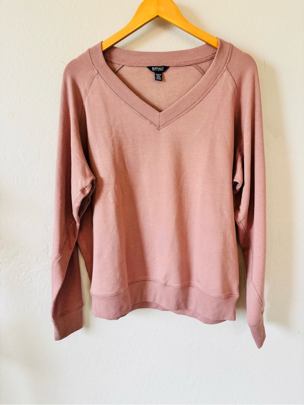 Buffalo David Bitton Mauve V-Neck Sweatshirt